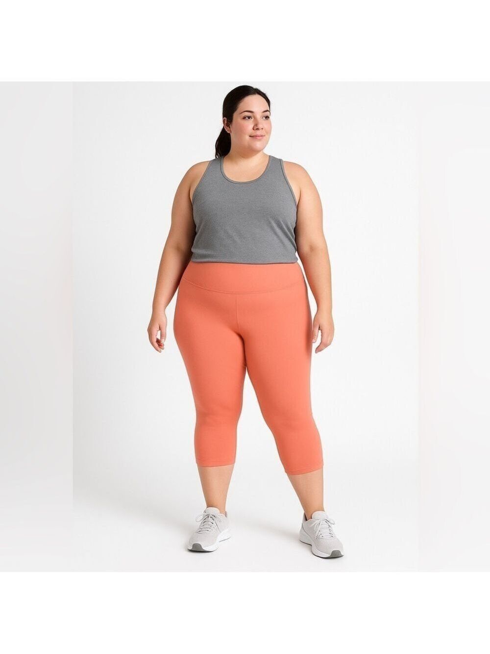 GIRLFRIEND COLLECTIVE Peach Sherbert Pastel 3/4 Leggings US Sz 5X